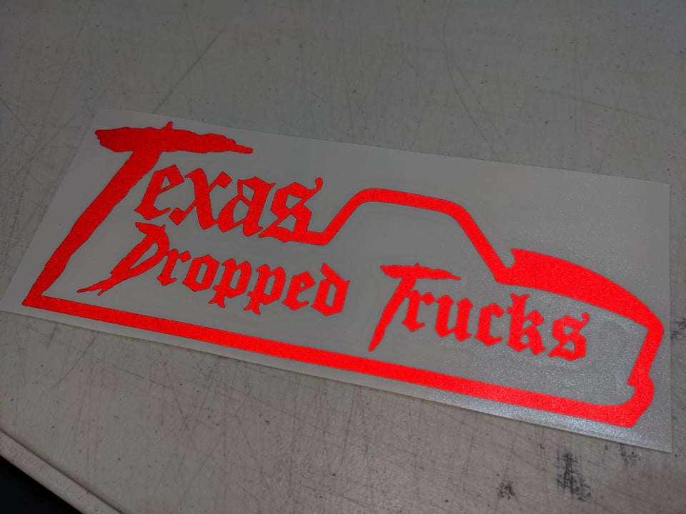 Texas Dropped Trucks (Decals)(reflective)