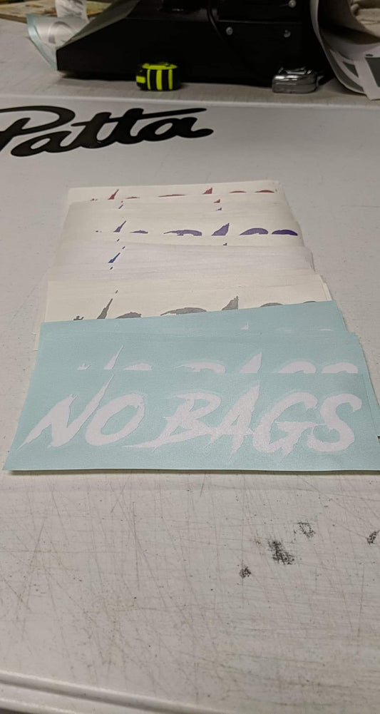 NO BAGS Small Decals