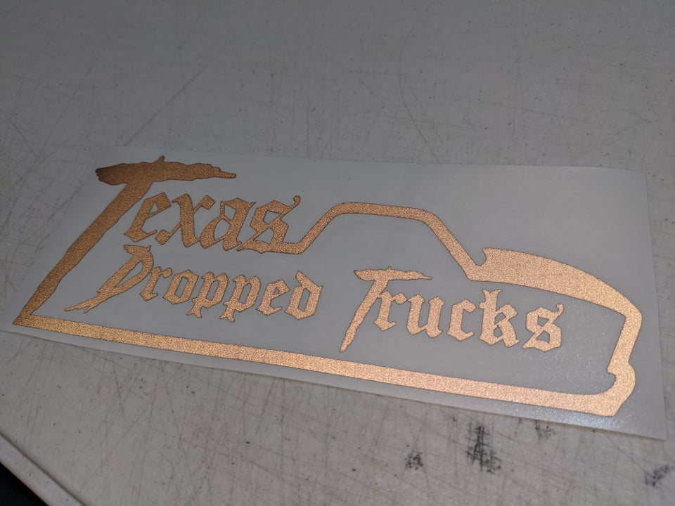 Texas Dropped Trucks (Decals)(reflective)
